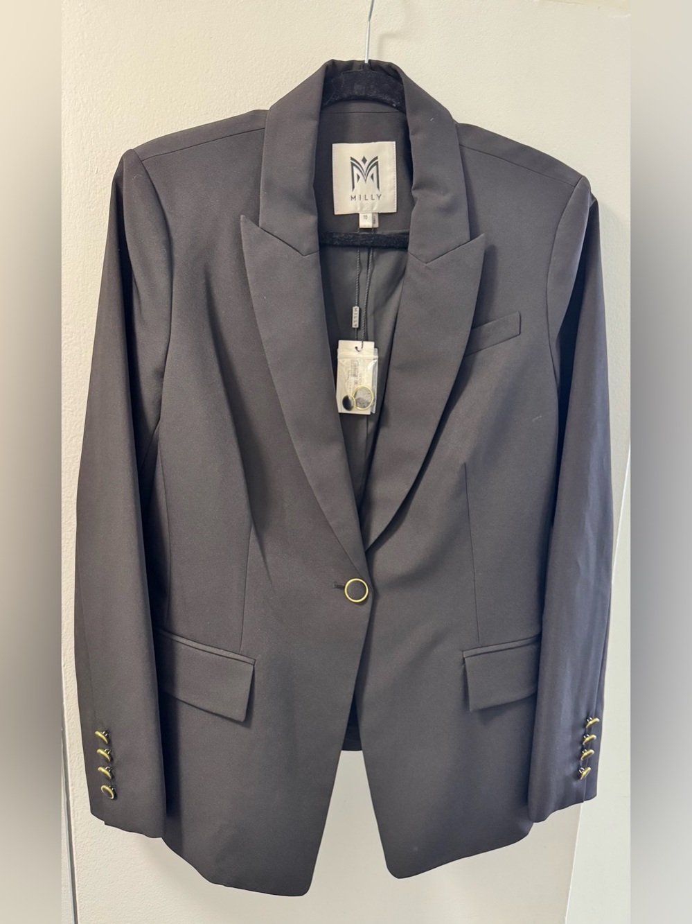 Milly Avery Cady Blazer in Black Size 10